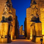 Luxor Temple is a large Ancient Egyptian temple complex located on the east bank of the Nile River