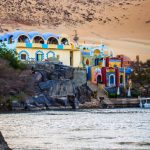 A house of traditional Nubian style, distinguished by its bright splendor, Aswan Egypt