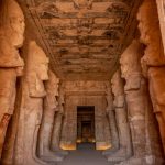 The statues and carvings of the Abu Simbel Temple, Aswan, Egypt, Africa