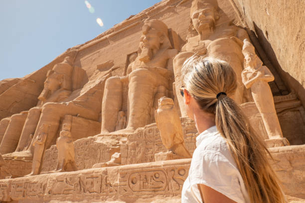 The Front of the Abu Simbel Temple, Aswan, Egypt, Africa