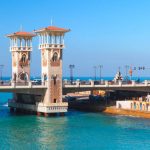 Stanley Bridge, popular landmark of Alexandria, Egypt