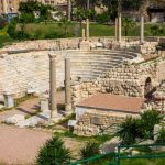 The Roman amphitheater of Alexandria that was discovered in 1960