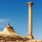 Pompey's Pillar is a Roman triumphal column in Alexandria, Egypt, and the largest of its type constructed outside the imperial capitals of Rome and Constantinople. It is one of the largest monolithic columns ever erected.