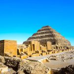 Pyramid of Djoser (Stepped pyramid), an archeological remain in the Saqqara necropolis, Egypt. UNESCO World Heritage