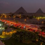 Pyramid, Egypt, Cairo, Built Structure, lights