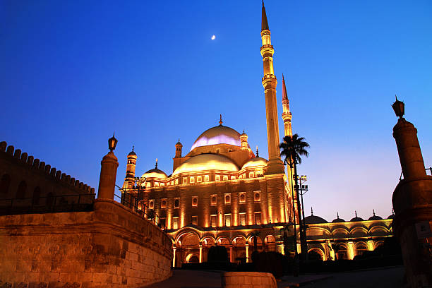 night shot in citadel of saladin Cairo Egypt