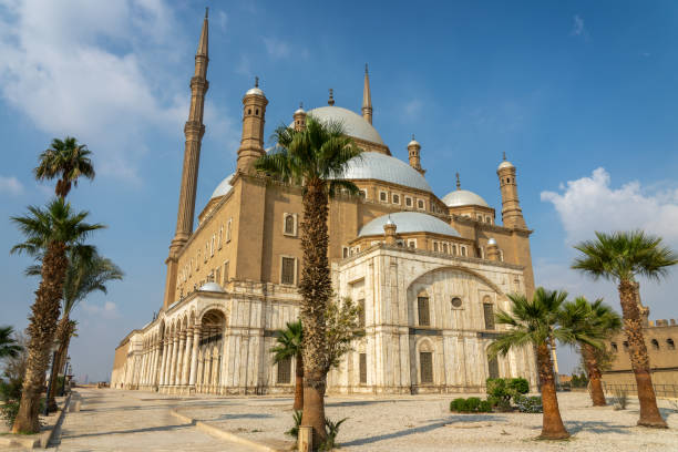 Outside view of Mohammed Ali (or Muhammad Ali) mosque in the Saladin Citadel of Cairo, Egypt